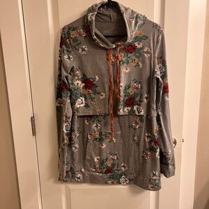 Latched Mama long sleeve nursing floral hoodie